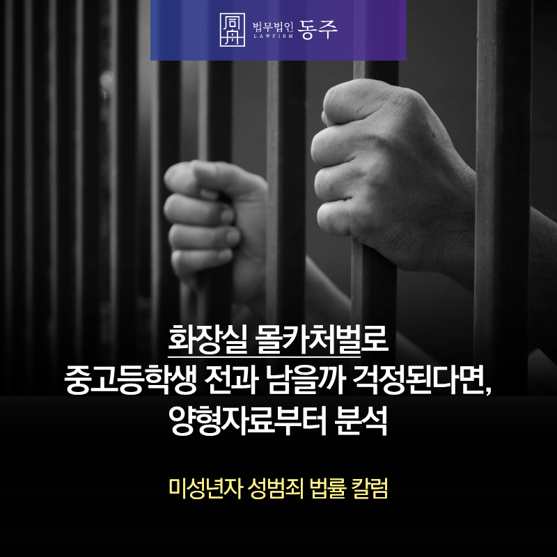 칼럼: 화장실 몰카처벌로 중고등학생 전과 남을까 걱정된다면, 양형자료부터 분석 칼럼: 화장실 몰카처벌로 중고등학생 전과 남을까 걱정된다면, 양형자료부터 분석